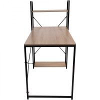 Стол письменный AksHome Onyx со стеллажом светлый дуб/черный металл купить в Минске Стол письменный AksHome Onyx со стеллажом светлый дуб/черный металл купить в Минске