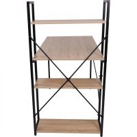 Стол письменный AksHome Onyx со стеллажом светлый дуб/черный металл купить в Минске Стол письменный AksHome Onyx со стеллажом светлый дуб/черный металл купить в Минске