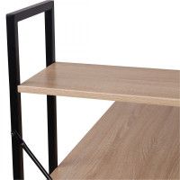 Стол письменный AksHome Onyx со стеллажом светлый дуб/черный металл купить в Минске Стол письменный AksHome Onyx со стеллажом светлый дуб/черный металл купить в Минске