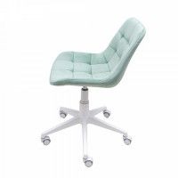 Стул поворотный Алвест AV 245 мятный бархат/белый пластик купить в Минске