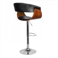 Стул барный AksHome ROSSI (Росси) черный/хром