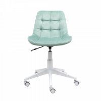 Стул поворотный Алвест AV 245 мятный бархат/белый пластик купить в Минске