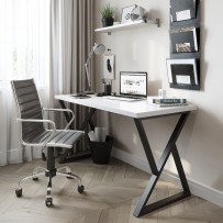 Письменный стол ДОМУС СП014  (черное подстолье)  90X66см