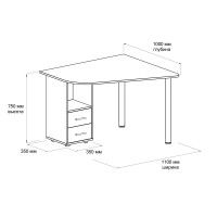 Угловой письменный стол ДОМУС Ким белый купить в Минске Угловой письменный стол ДОМУС Ким белый купить в Минске