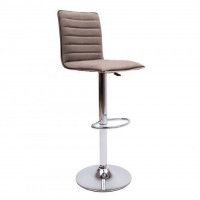 Стул барный AksHome Capri (бежевый велюр HCJ-13/хром)