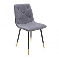 Стул AksHome GILL (Гилл) темно-серый велюр/черный