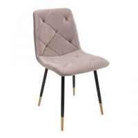 Стул AksHome GILL (Гилл) бежевый велюр/черный