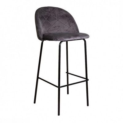 Стул барный AksHome ICON (Айкон) серый велюр HLR 21/черный купить в Минске