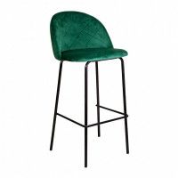 Стул барный AksHome ICON (Айкон) зеленый велюр HLR 56/черный