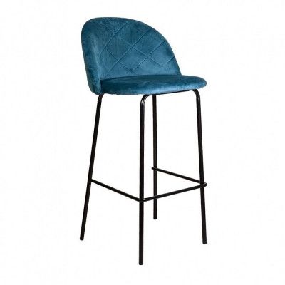 Стул барный AksHome ICON (Айкон) голубой велюр HLR 62/черный купить в Минске