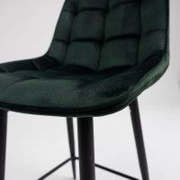 Стул AksHome LINX, полубарный, темно-зеленый велюр G062-19/черный купить в Минске