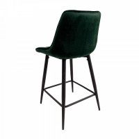 Стул AksHome LINX, полубарный, темно-зеленый велюр G062-19/черный купить в Минске