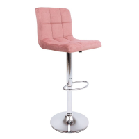 Стул барный AksHome LOGOS (Логос) терракотовый велюр HCJ-23/хром