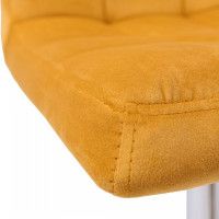 Стул барный AksHome LOGOS (Логос) медовый велюр HCJ-22/хром купить в Минске