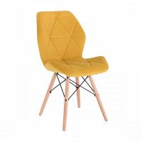 Стул AksHome RIO желтый велюр/бук