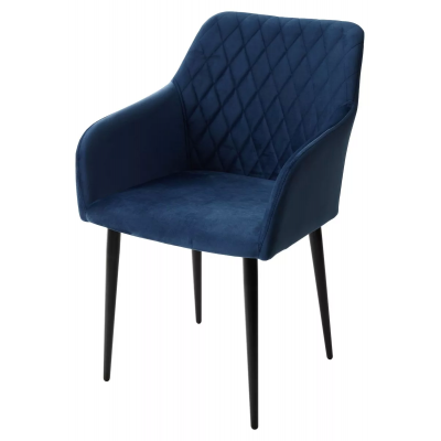 Стул BRANDY-X СИНИЙ #29, велюр / черный каркас купить в Минске