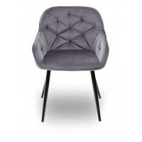 Стул BREEZE BLUVEL-14 GREY, велюр/ черный каркас  купить в Минске