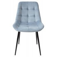 Стул ХОФМАН, цвет Пыльный синий Confetti, велюр / черный каркас купить в Минске