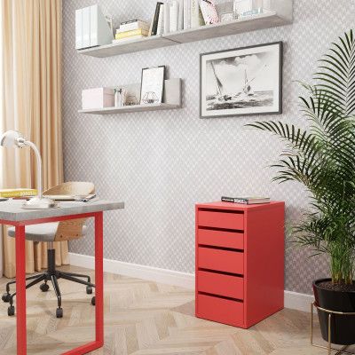 Тумба с ящиками ДОМУС Квадро-1 красный купить в Минске