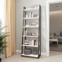 Стеллаж ДОМУС Урбан-1 белый/металл черный 190.6х66 Стеллаж ДОМУС Урбан-1 белый/металл черный 190.6х66