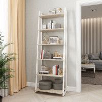 Стеллаж ДОМУС Урбан-1 вяз светлый/металл белый 190.6х66 Стеллаж ДОМУС Урбан-1 вяз светлый/металл белый 190.6х66