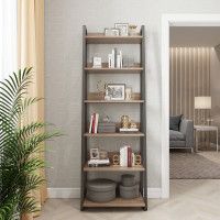 Стеллаж ДОМУС Урбан-1 орех темный/металл черный 190.6х66 купить в Минске