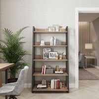 Стеллаж ДОМУС Урбан-1 орех темный/металл черный 157х86 купить в Минске