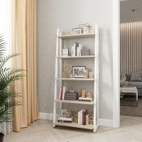 Стеллаж ДОМУС Урбан-1 вяз светлый/металл белый 157х66 Стеллаж ДОМУС Урбан-1 вяз светлый/металл белый 157х66