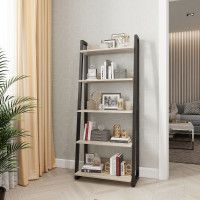 Стеллаж ДОМУС Урбан-1 вяз светлый/металл черный 157х66 Стеллаж ДОМУС Урбан-1 вяз светлый/металл черный 157х66