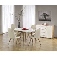 Стол HALMAR EDWARD раскладной, белый/дуб медовый, 120-200/100/75 купить в Минске Стол HALMAR EDWARD раскладной, белый/дуб медовый, 120-200/100/75 купить в Минске