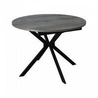 Стол VEGA раздвижной, D100(135)*75, Сосна Пасадена/Черный