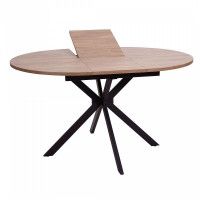 Стол VEGA раздвижной, D100(135)*75, Дуб Канзас/Черный купить в Минске Стол VEGA раздвижной, D100(135)*75, Дуб Канзас/Черный купить в Минске