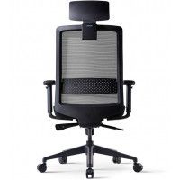 Кресло Bestuhl S30 с подголовником спинка черная / сиденье черное купить в Минске