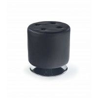 Пуф HALMAR DORA черный/хром