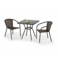 Стол обеденный HALMAR MOBIL ST темно-коричневый/черный