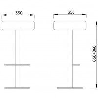 Стул барный Akshome PINA (Пина) (кремовый) купить в Минске
