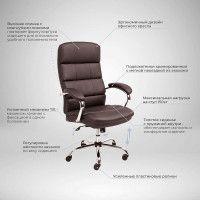 Кресло AksHome AUGUST (Август) Eco темно-коричневый купить в Минске