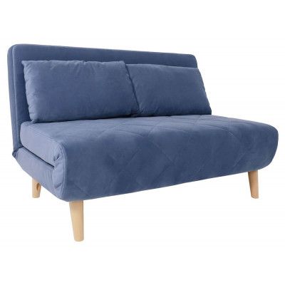 Диван ЭЛЛИ 120 двуx-местный джинс Велютто люкс 48 / бук