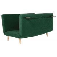 Диван ЭЛЛИ 120 двух-местный темно-зеленый Ultra forest / бук купить в Минске