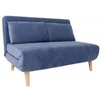 Диван ЭЛЛИ 140 двухместный джинс Велютто люкс 48 / бук