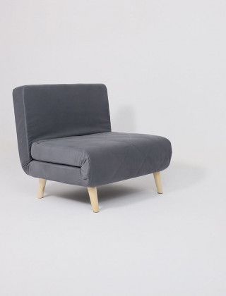 Кресло-кровать ЭЛЛИ 80 серый Велютто люкс 32 / бук купить в Минске