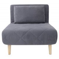 Кресло-кровать ЭЛЛИ 80 серый Велютто люкс 32 / бук купить в Минске Кресло-кровать ЭЛЛИ 80 серый Велютто люкс 32 / бук купить в Минске