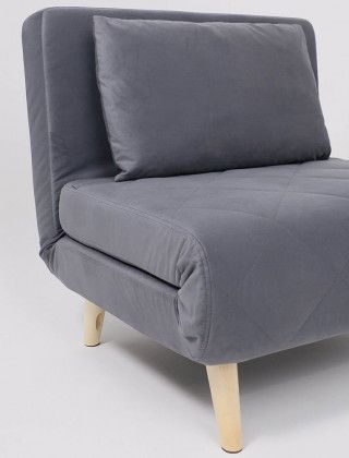 Кресло-кровать ЭЛЛИ 80 серый Велютто люкс 32 / бук купить в Минске