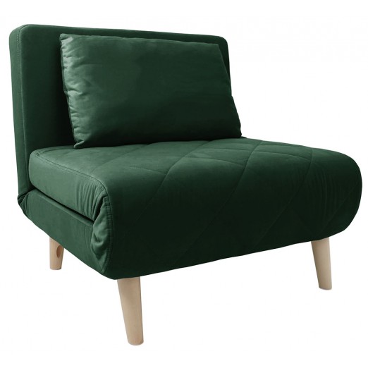 Кресло-кровать ЭЛЛИ 80 темно-зеленый Ultra forest / бук