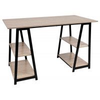 Стол письменный TOPAZ, светлый дуб/черный металл