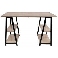 Стол письменный TOPAZ, светлый дуб/черный металл купить в Минске Стол письменный TOPAZ, светлый дуб/черный металл купить в Минске