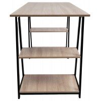 Стол письменный TOPAZ, светлый дуб/черный металл купить в Минске Стол письменный TOPAZ, светлый дуб/черный металл купить в Минске