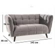 Диван SIGNAL CASTELLO VELVET 2 Bluvel 14 купить в Минске