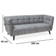Диван SIGNAL CASTELLO VELVET 3 Bluvel14 купить в Минске