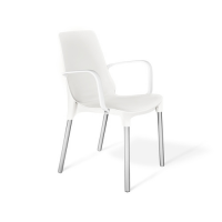 СТУЛ SHT-S76 белый-хром лак